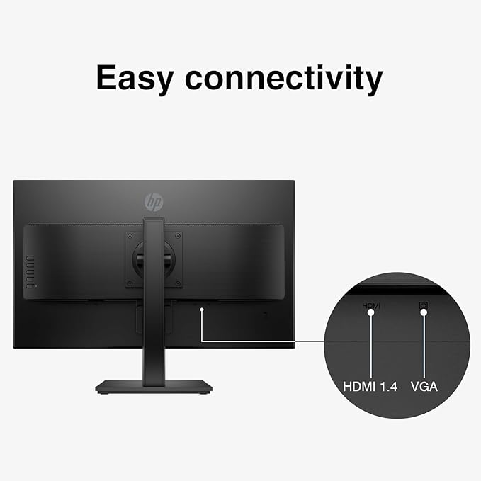 HP 27 QHD IPS Monitor with 5ms Response Time Anti Glare Flicker Free VESA Mount (100 x 100 mm) VGA HDMI &amp Dockztorm USB Port Expander Black/Silver Color 2 Pack