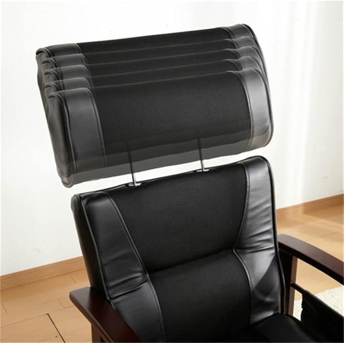 Office Chair Gaming Chair Computer Chair Height Adjustable Leather Recliner with Pull Out Stool Living Room Reclining Sofa Chair Armchair Furniture (Color : Svart Size : M)