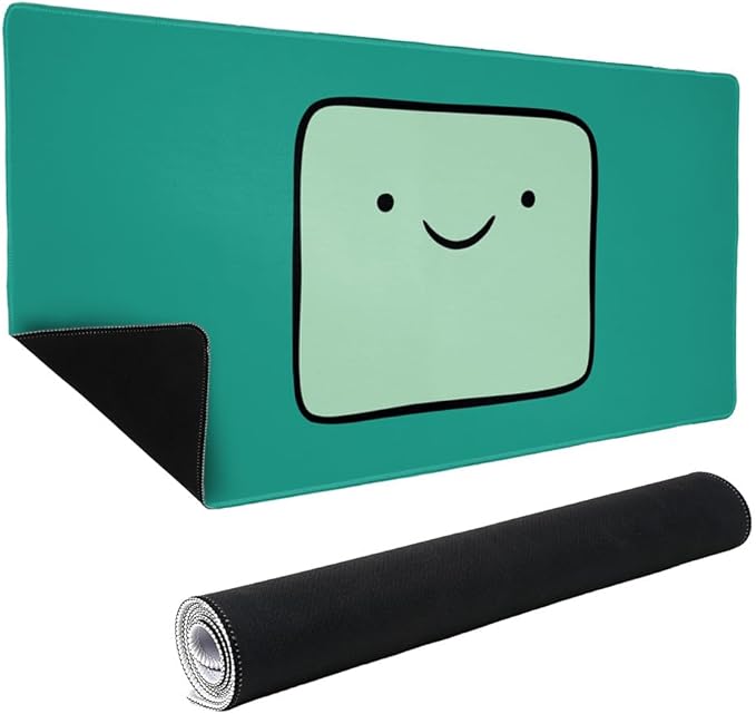 Adventure Time BMO Head Large Gaming Mouse Pad Desk Mat with Stitched Edges Non-Slip Base for Gamer Home and Office 31.5 x 15.7