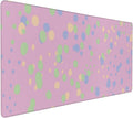 Colorful Polka Dots Large Gaming Mouse Pad 35.5 X 16 Inch Extended Desk Mat for Keyboard and Mouse Waterproof Computer Mousepad with Stitched Edges &amp Non-Slip Base