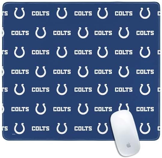 Skinit Medium Gaming Mouse Pad - Officially Licensed NFL Indianapolis Colts Blitz Series Design with Stitched Edges Waterproof Non-Slip Rubber Base Desk Mat for Keyboard &amp Mouse
