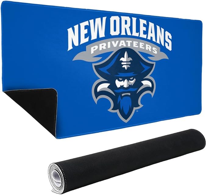 The University of New Orleans Primary Logo Large Gaming Mouse Pad Desk Mat with Stitched Edges Non-Slip Base for Gamer Home and Office 31.5 x 15.7