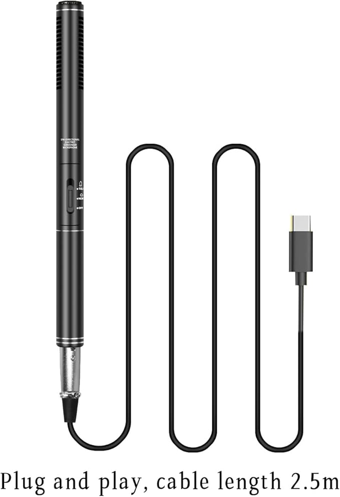 Tyenaza Handheld Interview Microphone Professional Wire Portable Reporter Microphone for Large Conferences Interviews Outdoor Celebrations Speeches Film Or Tv Productions