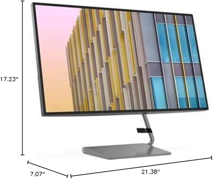 Lenovo Q24h-10 23.8-inch QHD (2560 x 1440) USB-C LCD Monitor LED Backlit AMD FreeSync 75Hz 4ms 99% sRGB Speakers Low Blue Light