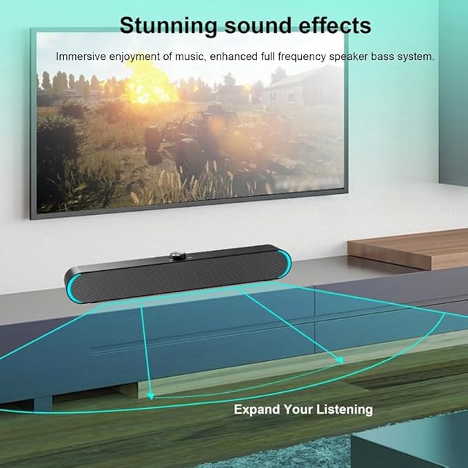 Wired Computer Speaker SoundBar Stereo Subwoofer Powerful Music Player Bass Surround Sound Box 3.5mm Audio
