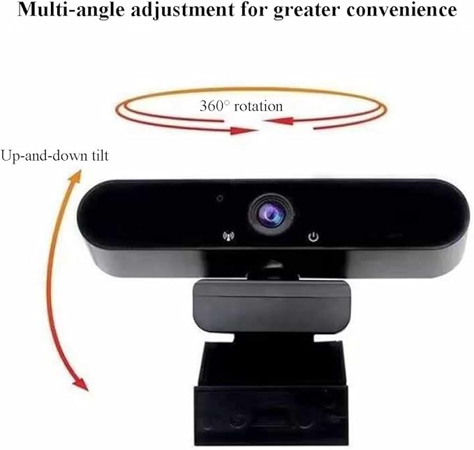 GIZNXBA Full HD Webcam Streaming with Auto Light Correction Noise Reduction Mics Wide-Angle Lens HD USB Webcam with Autofocus for Desktop PC Or Laptop(1080P)