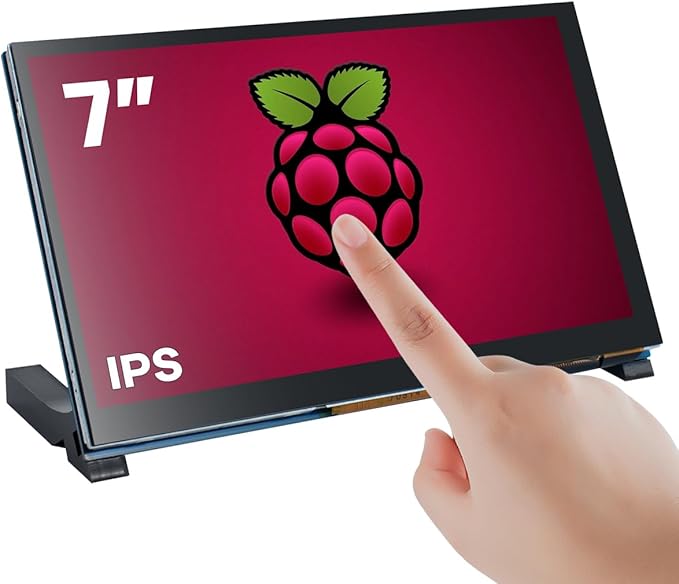 7 Inch Touchscreen IPS DSI Display Compatible with Raspberry Pi 5/4/3 800x480 Pixel Capacitive Screen MIPI Driver-Free Interface