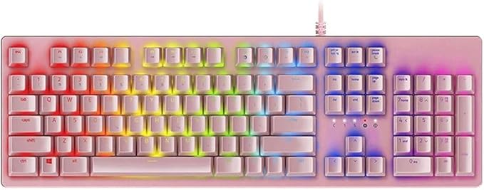 Mechanical Gaming Keyboard RGB LED Backlit Wired Keyboard with Switches for Windows Gaming PC