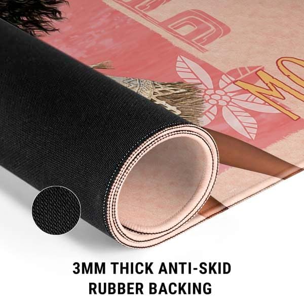 Skinit Medium Gaming Mouse Pad - Officially Licensed Disney Princess Moana and Pua Design with Stitched Edges Waterproof Non-Slip Rubber Base Desk Mat for Keyboard &amp Mouse 17.7 x 15.75 inche