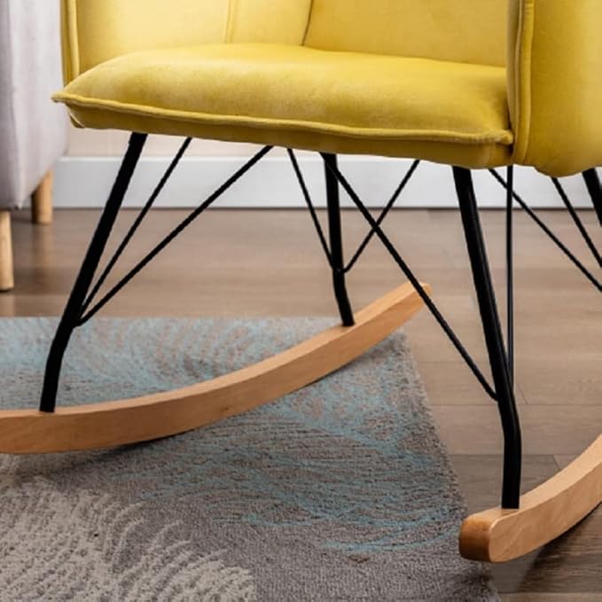 Office Chair Gaming Chair Computer Chair Relax Rocking Chair Velvet Upholstered Rocker Chair Lounge Chair Cushion for Living Room