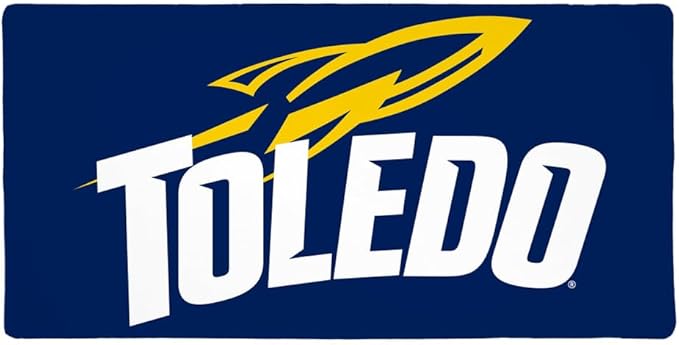 University of Toledo Rockets Logo Large Gaming Mouse Pad Desk Mat with Stitched Edges Non-Slip Base for Gamer Home and Office 31.5 x 15.7