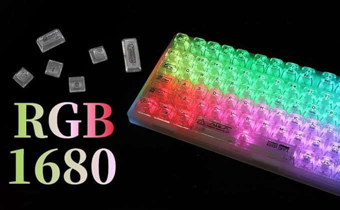 F98 Pro 95% Hot-Swappable Mechanical Keyboard – Transparent Keycaps RGB Backlit Gaming Keyboard Tri-Mode BT5.0/2.4G/USB-C OLED Display 4000mAh Battery Pink (White)