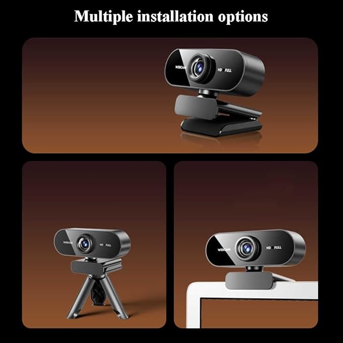 GIZNXBA USB Webcam with Microphone for Streaming Noise Cancellation Wide-Angle Lens Plug &amp Play USB Webcam for Laptop Desktop Streaming(4K)