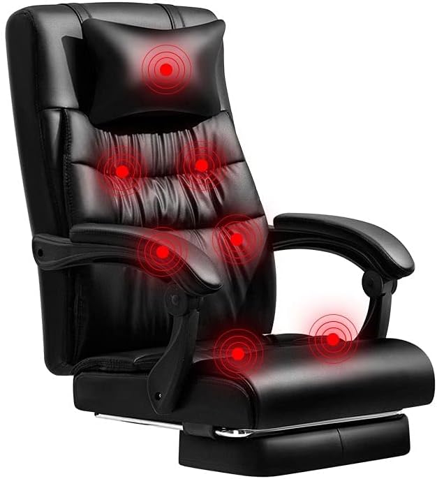 Chair Ergonomic Computer Gaming Chairs Cowhide Massage Chair Adjustable Recliner with Footrest