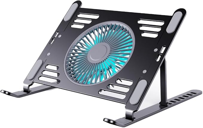 Laptops Stand Laptop Cooling Pad with USB Power Fans Adjustable StandQuiet Cooling Technology Ergonomic Laptop Risers