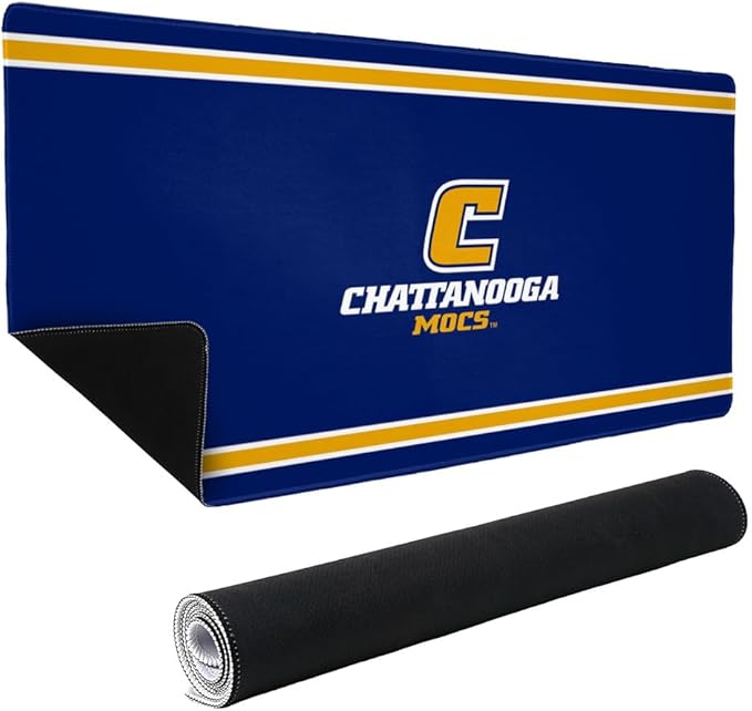 Chattanooga Mocs Primary Logo Stripes Large Gaming Mouse Pad Desk Mat with Stitched Edges Non-Slip Base for Gamer Home and Office 31.5 x 15.7