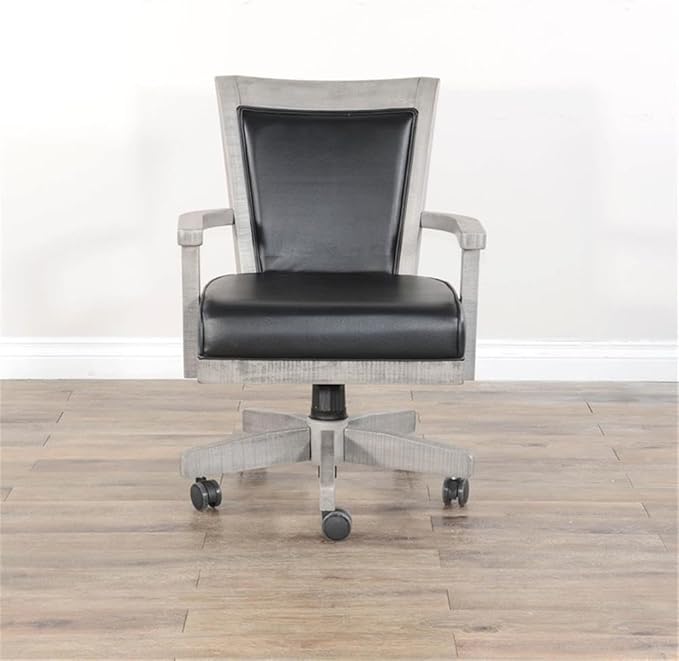 Sunny Designs Doe Valley Caster Poker Game Chair (Alpine Grey)