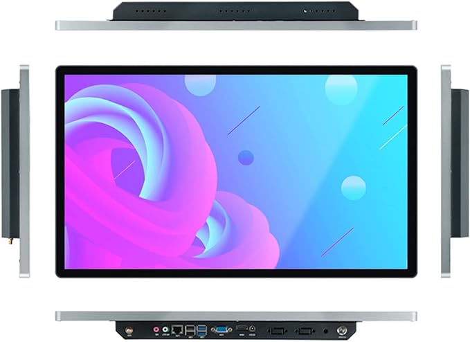 21.5 inch Touch Screen Industrial PC i3 4GB RAM 128G SSD 16:9 FHD 1080P Windows 10 Smart Board for Classroom Meeting &amp Game USB VGA &amp HD-MI Monitor