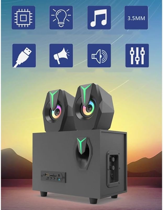 JSEIAJB Multimedia Overweight Subwoofer Mobile Phone Plug Card Speaker Active Laptop Speaker
