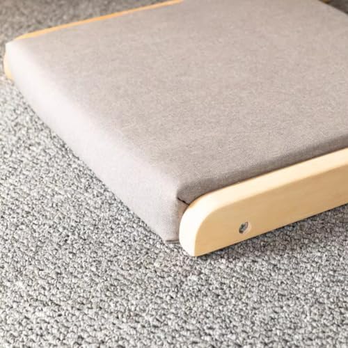 BTZHY Floor Chair Floor Chair Folding Rattan Chairs with backrest Bay Window Chairs Chairs Without Legs Portable Chair Made of Solid Wood Floors