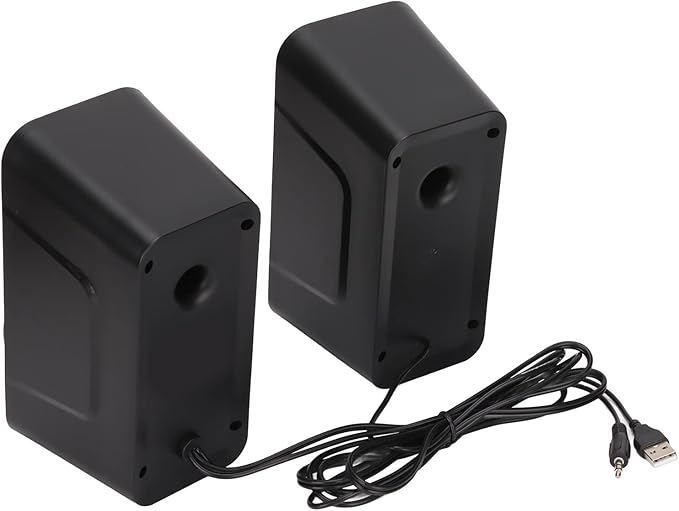USB Speaker Desktop Computer Wired Speaker Game RGB Luminous Subwoofer Box Speaker for Laptops Video Cameras Monitors and TVs