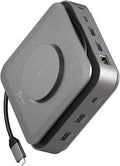 j5create USB-C Dock Dual 4K HDMI - Supports Dual Extended 4K Display for Windows and M1/M2/M3 MacBook Built-in 15W Magnetic Wireless Charger USB-A x 2 USB-C x 2 Gigabit ethernet (JCD3199)