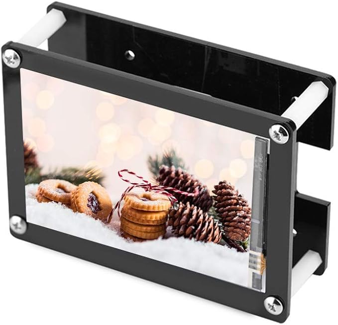 Zopsc 3.5 inch LCD Screen Display Supports 1080P Display Monitor 60fps for + Black Acrylic Case with Multi Languages Menu