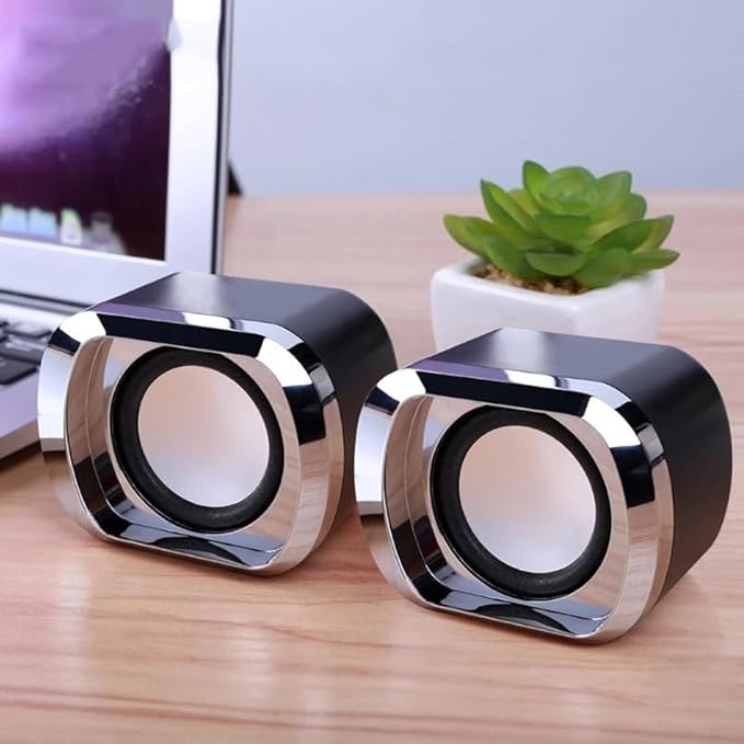 Computer Speakers Powered AUX Wired Input Bass Stereo 2 * 3W/4Ω Powerful Loudspeaker(E)