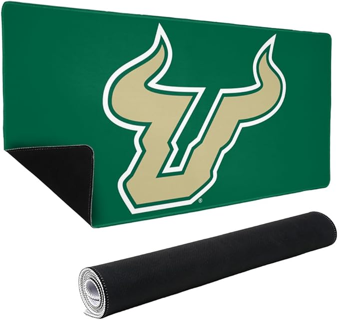 University of South Florida Primary Logo Large Gaming Mouse Pad Desk Mat with Stitched Edges Non-Slip Base for Gamer Home and Office 31.5 x 15.7