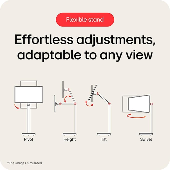 LG Swing 31.5 32U889SA 4K UHD IPS Smart Monitor Eyecare with Touchscreen Rolling Stand webOS AirPlay 2 + Screen Share Built-in Speaker HDMI USB-C 65W Tilt/Height/Swivel/Pivot Stand White