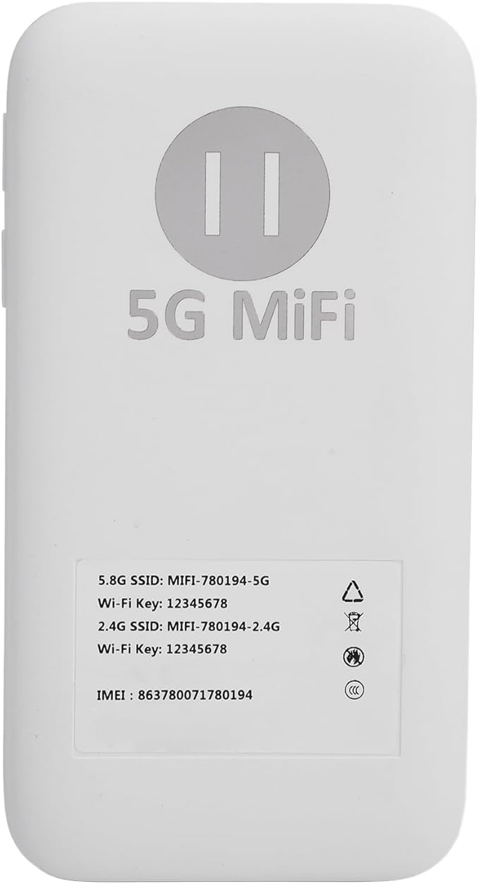 5G Mobile Hotspot Portable Hotspot Pocket 6 Mobile Hotspot Router with SIM Card Slot 16 Connected Devices Hotspot Device for Travel Camping
