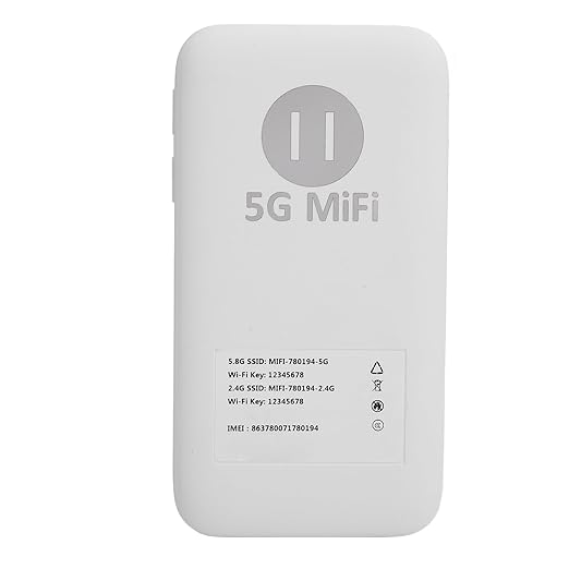 5G 6 Mobile Hotspot High Speed Support 16 Devices 6100mAh Portable Hotspot Router with SIM Card Slot for Phone Tablet