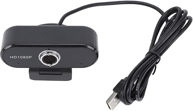 Full HD 1080P USB Webcam Computer Camera with Noise Reduction Mic 120° Wide Angle Lens Plug and Play 360° Rotation for Video Conferencing