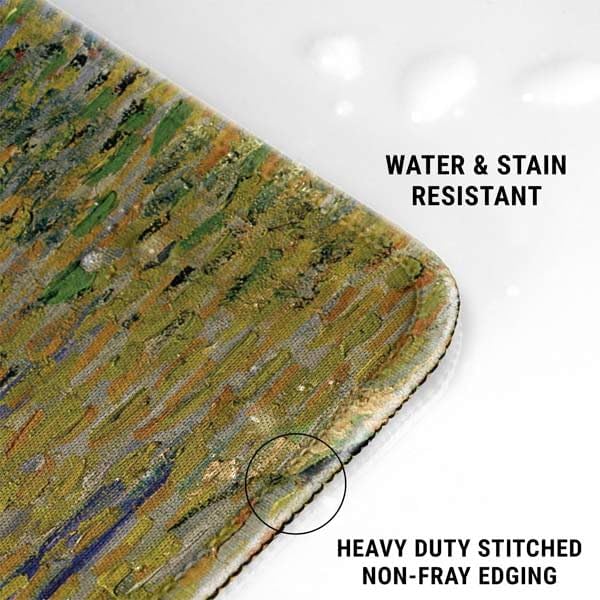 Skinit Medium Gaming Mouse Pad - Officially Licensed Cafe Terrace at Night by Van Gogh Design with Stitched Edges Waterproof Non-Slip Rubber Base Desk Mat for Keyboard &amp Mouse