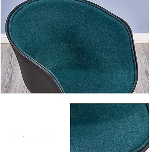 Gaming Chair Case for Dining Chair Study Chair Fabric Balcony Leisure Backrest Handrail Metal for Negotiations (Color : Black)