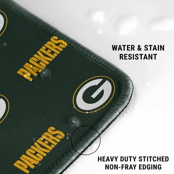 Skinit Extra Large Gaming Mouse Pad - Officially Licensed NFL Green Bay Packers Blitz Series Design with Stitched Edges Waterproof Non-Slip Rubber Base Desk Mat for Keyboard &amp Mouse