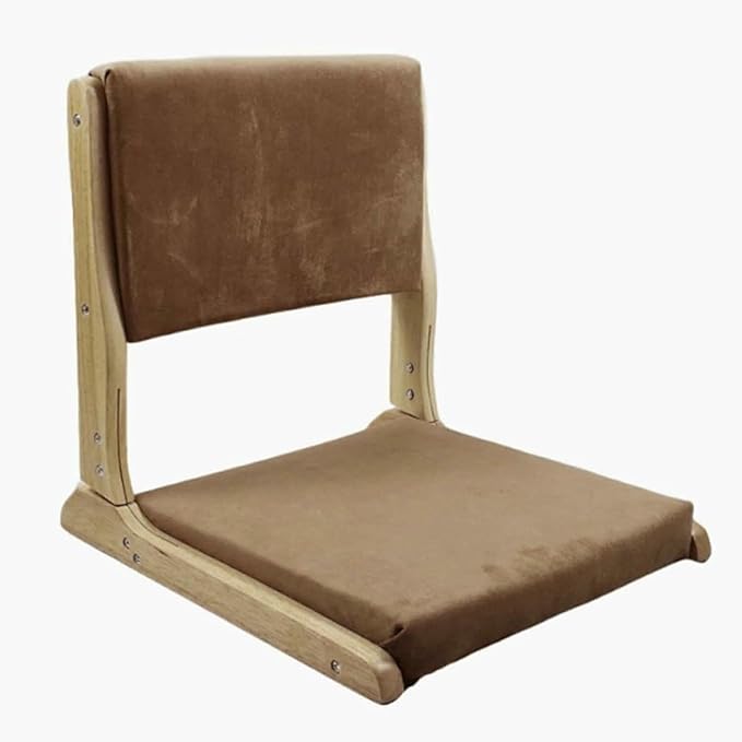 ELEFOCUS Legless Tatami Folding Chair Portable Floor Chair with Comfortable Cushion Backrest for Living Room Bedroom