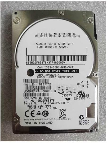 for Storwize V5000 Storage Hard Drive Gen1 00RX925 6TB 7.2K SAS 3.5 inch