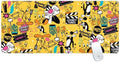 Skinit Extra Large Gaming Mouse Pad - Officially Licensed Looney Tunes Tweety and Sylvester Patches Design with Stitched Edges Waterproof Non-Slip Rubber Base Desk Mat for Keyboard &amp Mouse