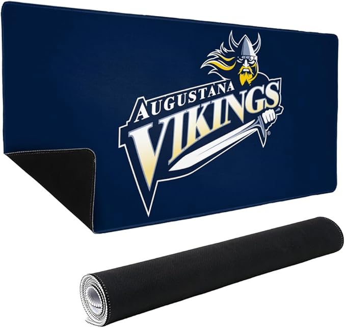 Augustana University Vikings Primary Logo Large Gaming Mouse Pad Desk Mat with Stitched Edges Non-Slip Base for Gamer Home and Office 31.5 x 15.7