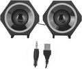 Computer SpeakersClear High Notes Basics Stereo 2.0 SpeakersDelicate Texture Computer Speakers for Desktop Pcfor PC or Laptop