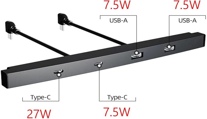 USB Hub for Tesla Model Y Model 3 2021-2023 Center Console Silver USB Hub for Tesla Model Y Support USB&amp Type C Fast Charging.