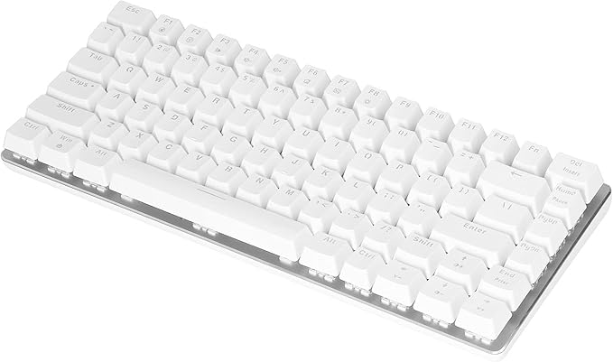Wired Hanical Keyboard 82 Keys Gaming Office Accessory with Backlight Ions - Silver e (#1)