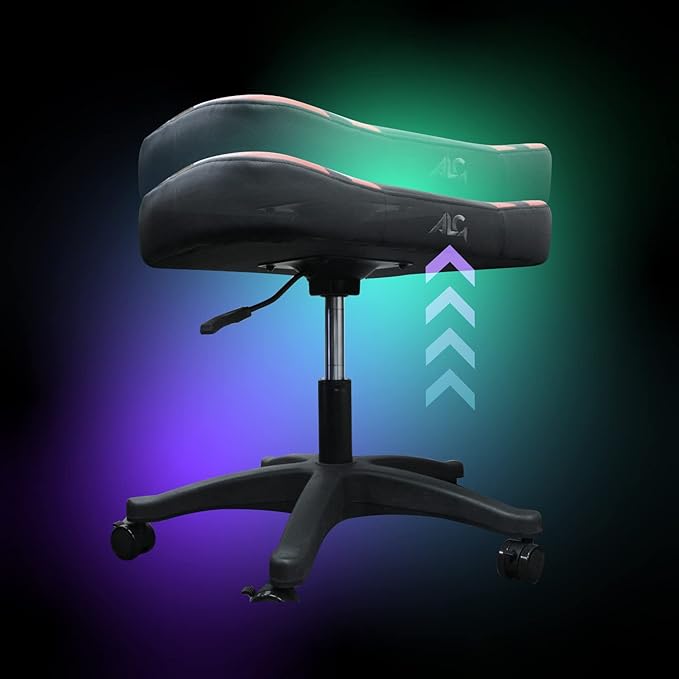 Allone Gaming Ottoman Red &amp Black 20.9 x 16.9 x 19.7 inches (53 x 43 x 50 cm) E-Sports Caster with Stopper Height Changeable Type Can Be Used as a Chair Alga-GMORAK