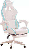 TBQATNTS Pink Girls Gaming ChairCinnamoroll Ergonomic Gaming Chair with FootrestAdjustable Head Pillow and Lumbar Support PC Computer ChairTeen Gaming Chair.Blue