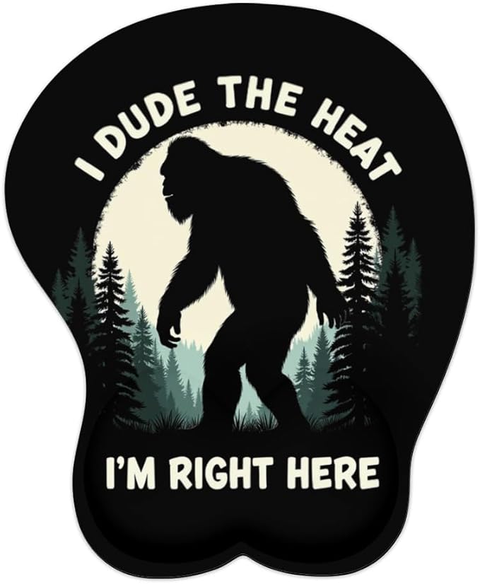 Mousepad Bigfoot Forest Sasquatch 1 (2) Ergonomic Wrist Support Non-Slip Base Mouse Mat with Wrist Rest Computer Mousemat for Desk Work Accessories Pad