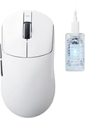MAMBASNAKE Attack Shark X8 Ultimate 8K Wireless Gaming Mouse42K DPI PAW3950MAX SensorNordic 54L15 Chip59g LightweightOptical Switches RGB Receiver for PC/Mac/WinWhite