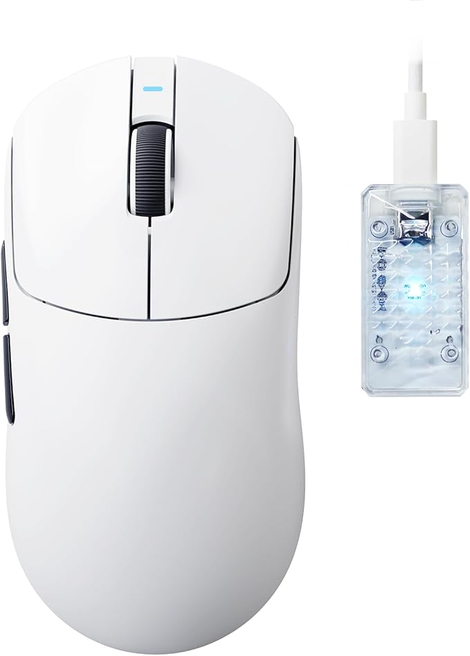 MAMBASNAKE Attack Shark X8 Ultimate 8K Wireless Gaming Mouse42K DPI PAW3950MAX SensorNordic 54L15 Chip59g LightweightOptical Switches RGB Receiver for PC/Mac/WinWhite