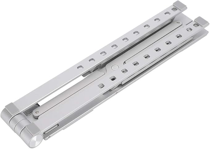 RS - Z83 Aluminium Alloy Notebook Cooling Stand Laptop Heat Dissipation Bracket Adjustable Height Ergonomic Design with Stable Base for Most Laptops Silver Desktop Accessories