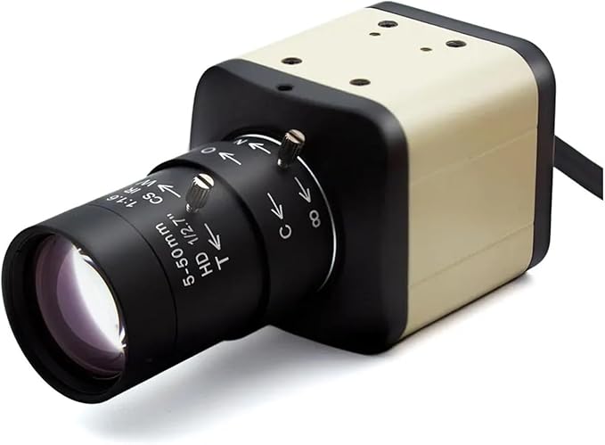 8MP Mini Industrial Camera HD 50mm Manual Zoom CS Lens Indoor Live Streaming Video Home Security Surveillance